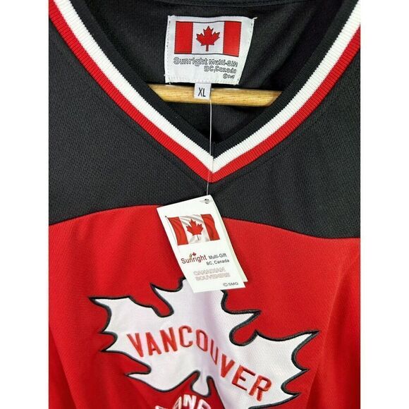 West Coast Vancouver Canada Hockey Jersey Adult Red Short Sleeve - Sz XL NWT - Picture 5 of 7